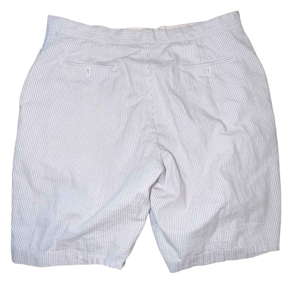 Polo Ralph Lauren Mens Blue White Seersucker Striped Cotton Shorts Size 38 - Picture 3 of 5
